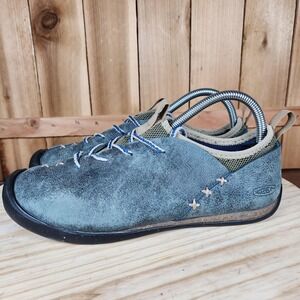 Keen Wear Around Shoes Mens Size 8.5 Blue Suede Casual Lace Up Comfort Walking